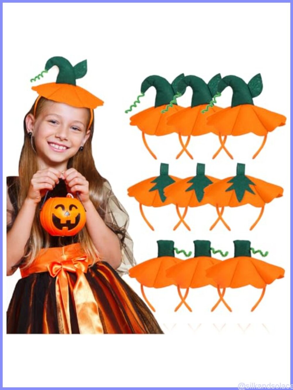Halloween Pumpkin Headbands 18 Pc Non Woven Costume Headwear Party Favors
